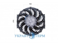 Вентилятор 12" (305 мм), 12В, SPAL VA34-AP70/LL-36A, всасывающий, 2430 м³/ч