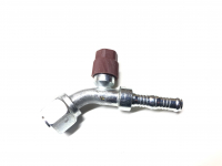 Фітинг #8, 45°, накидна гайка 3/4", під кільце, клапан R134a, Burgaclip