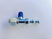 Фитинг #10, 0° (прямой), накидная гайка 7/8", под кольцо, клапан R134A, Burgaclip