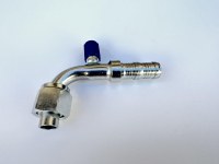 Фитинг #10, 90°, накидная гайка 7/8", под кольцо, клапан R134A, Burgaclip