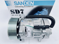 Компрессор SANDEN SD7H15, 12В, PV10/125 мм, вход/выход-горизонтальный (O-Ring)