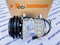 Компресор TCCI QP7H15, 12В, A2/140 мм, вхід/вихід-горизонтальний (Pad)